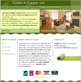 SelectACarpet.com: Website Screenshot